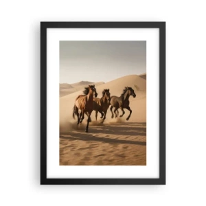 Affisch i svart ram - Fri som vinden - 30x40 cm