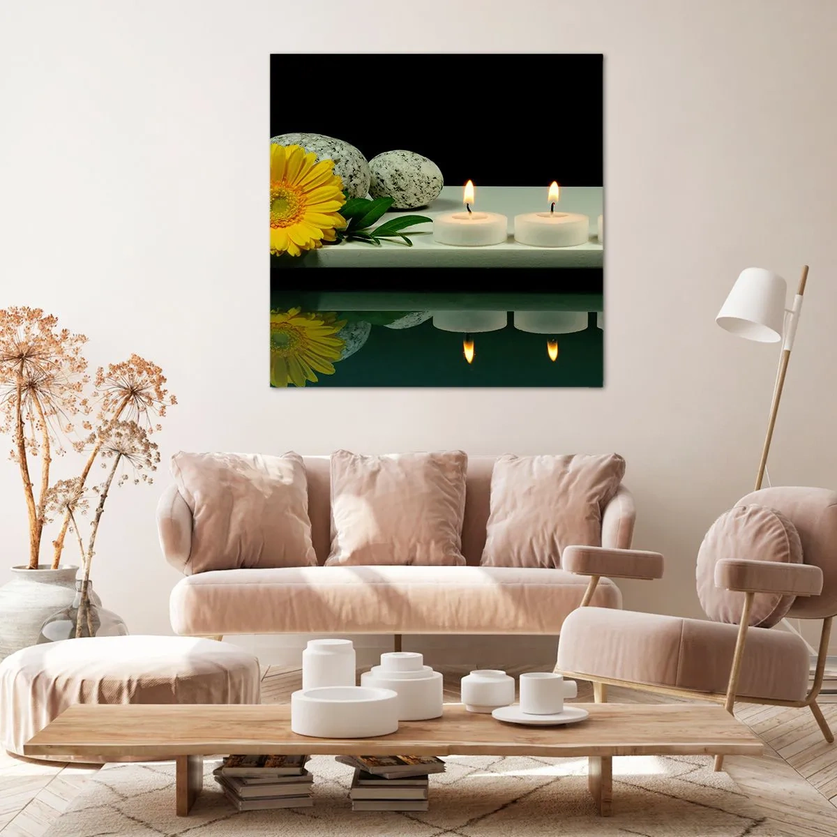 Canvastavla - Bild på duk - Stilla sinnen - 40x40 cm