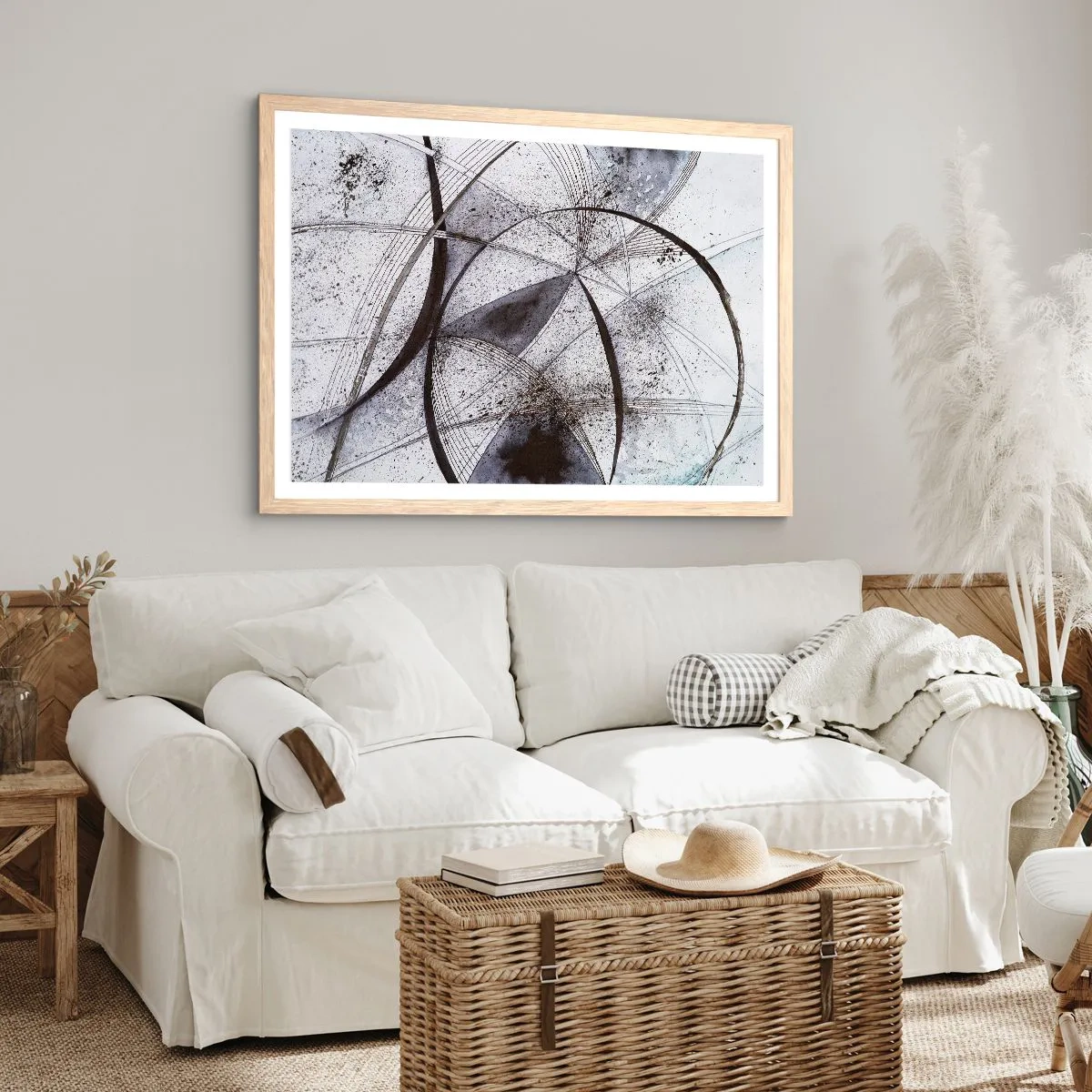 Affisch i ram av ljusek - Futuristisk fantasi - 91x61 cm