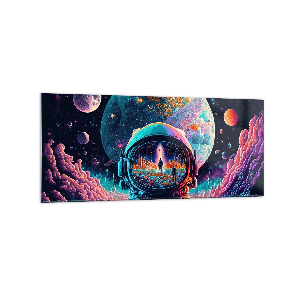 Glastavla - Bild på glas - Filosofer har aldrig drömt - 120x50 cm