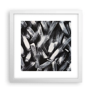 Affisch i vit ram - Abstraktion i industriell anda - 30x30 cm