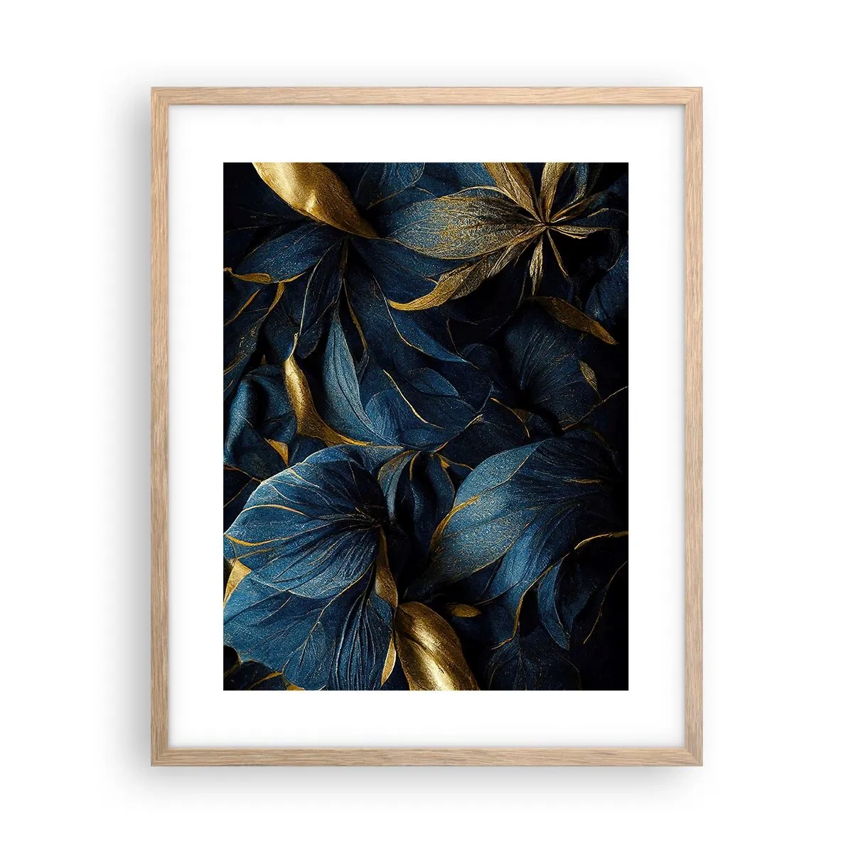 Affisch i ram av ljusek - Fodrad med guld - 40x50 cm