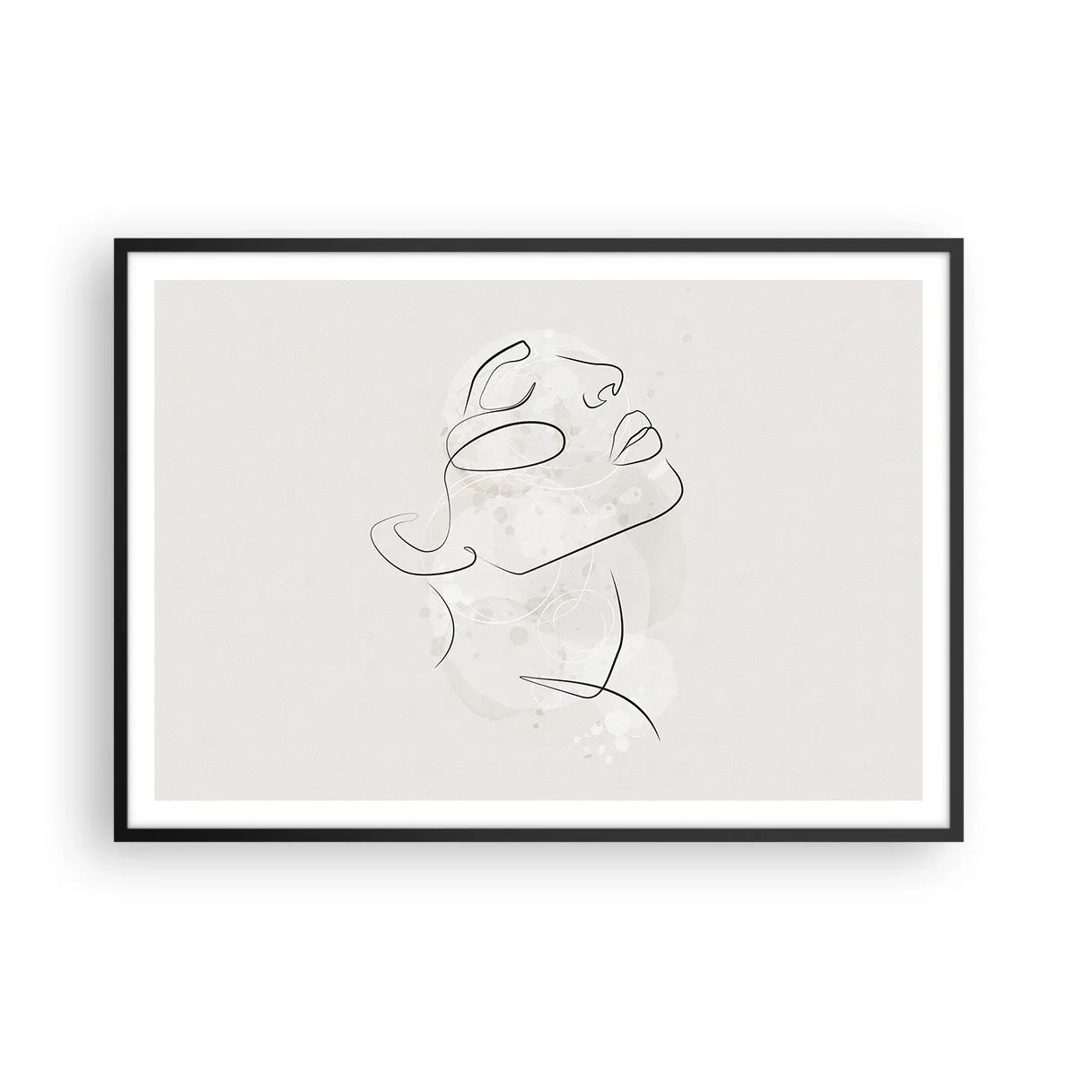 Affisch i svart ram - Drömmens kontur - 100x70 cm