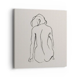 Canvastavla - Bild på duk - Naken flicka - 30x30 cm