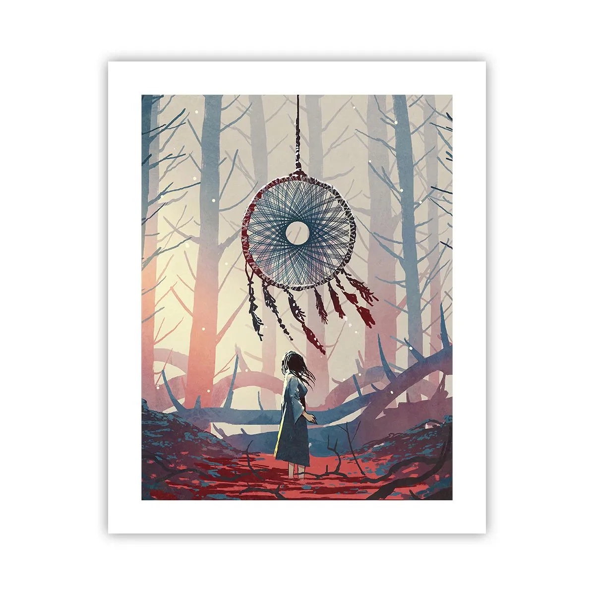 Affisch - Hemlighetsfull ritual av lyckan - 40x50 cm