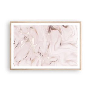 Affisch i ram av ljusek - Rosa raseri - 91x61 cm