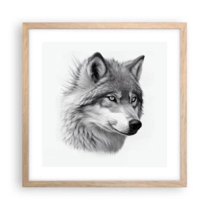 Affisch i ram av ljusek - Alfa - utan tvekan - 40x40 cm