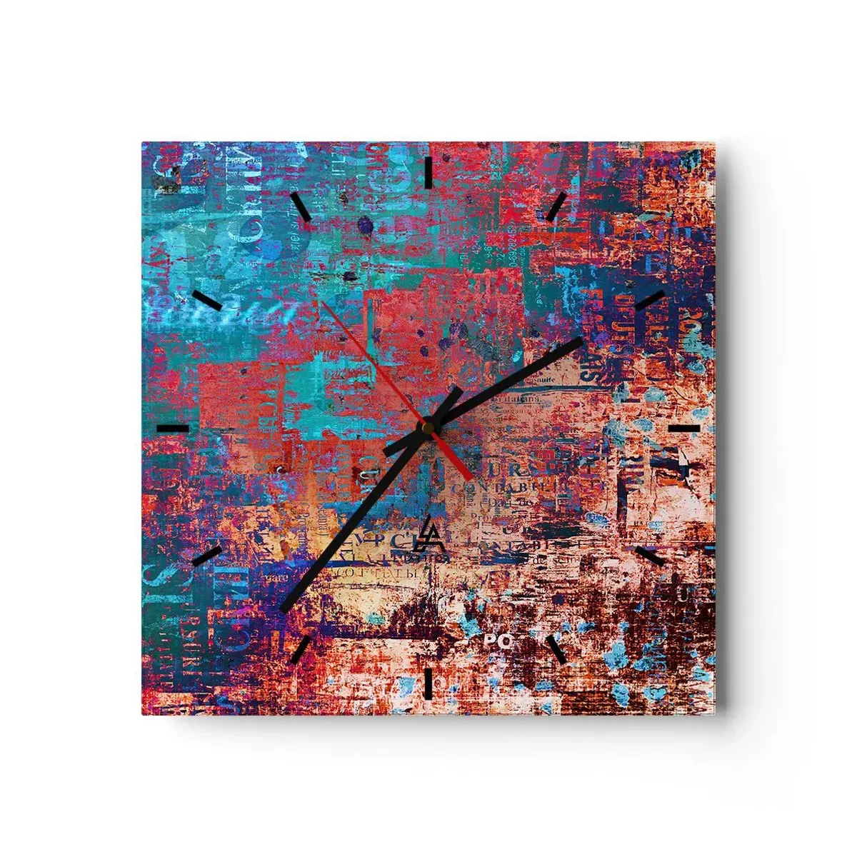 Väggklocka - Klocka på glas - Minne och icke-minne - 30x30 cm