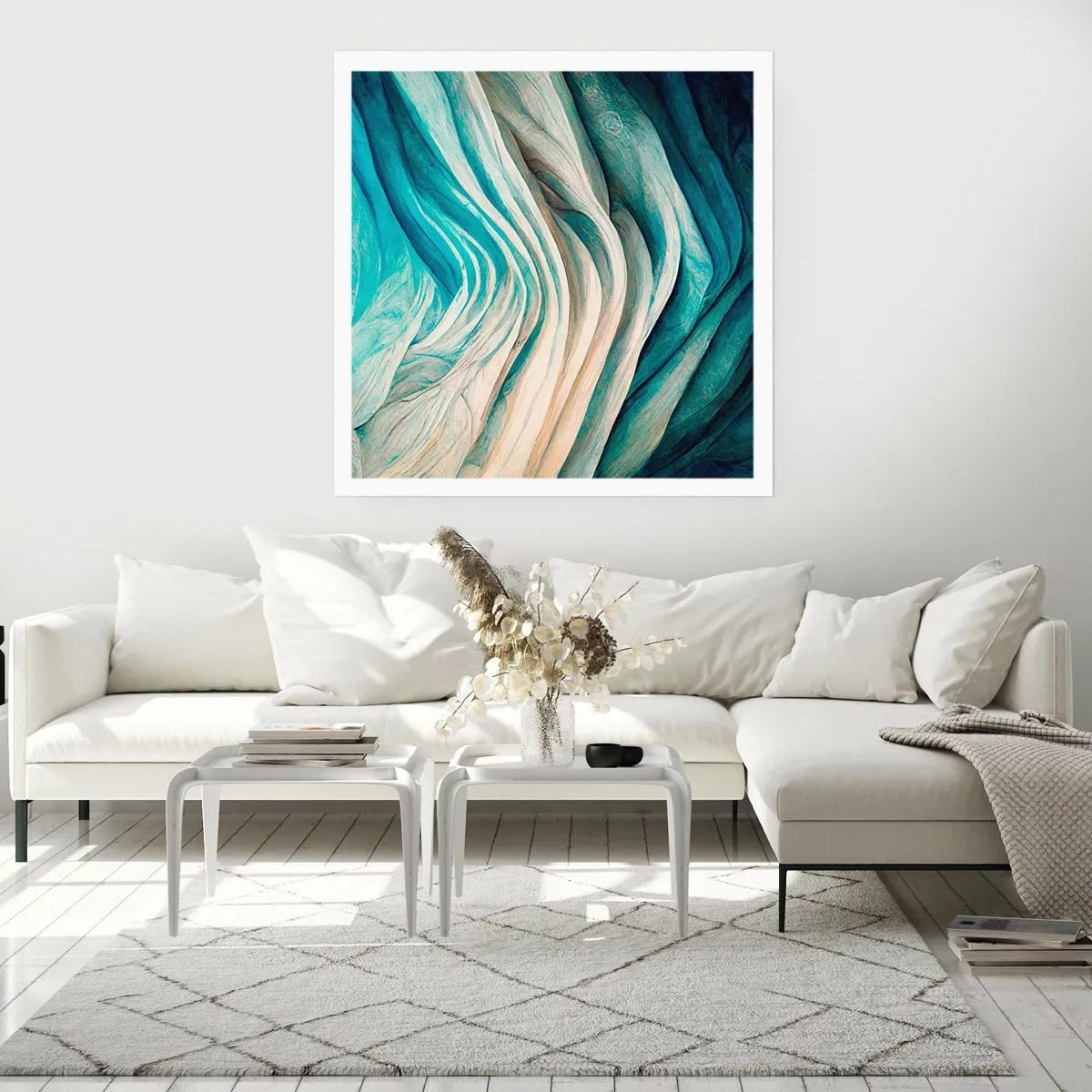 Affisch - Blå omättlighet - 60x60 cm