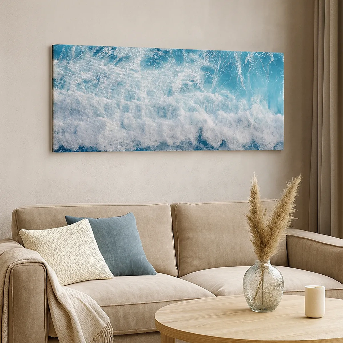 Canvastavla - Bild på duk - Glatt och hoppande - 30x30 cm