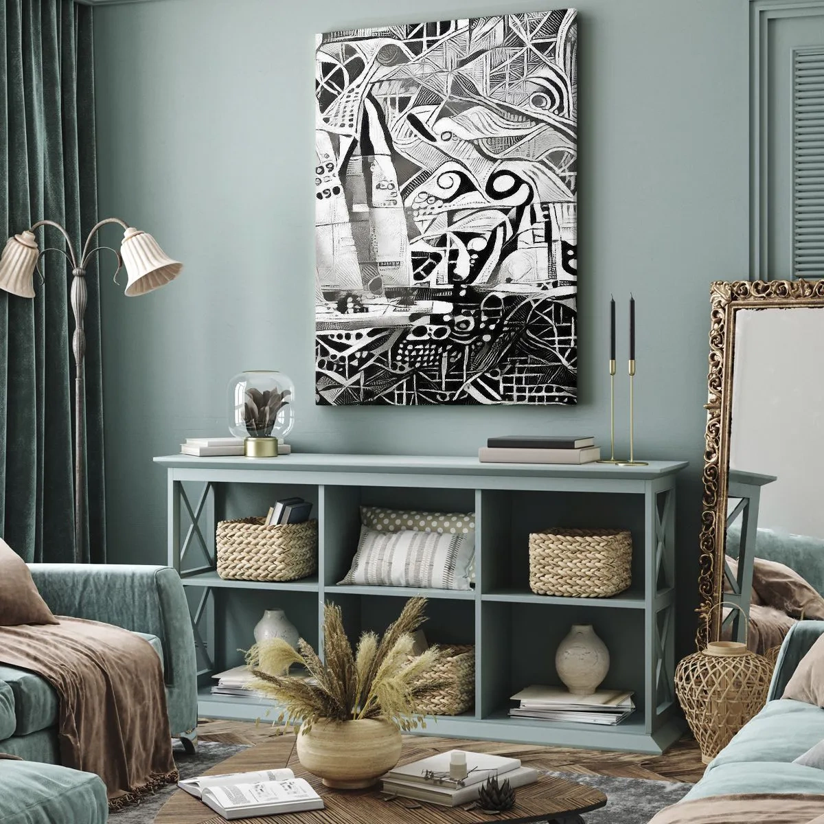 Canvastavla - Bild på duk - Mellan vågorna - 50x70 cm