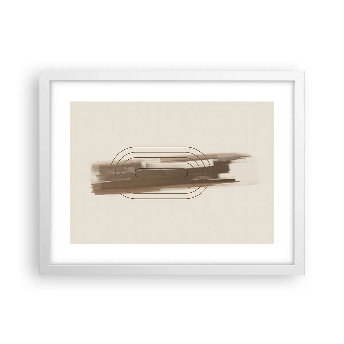 Affisch i vit ram - Grå blåst - 40x30 cm