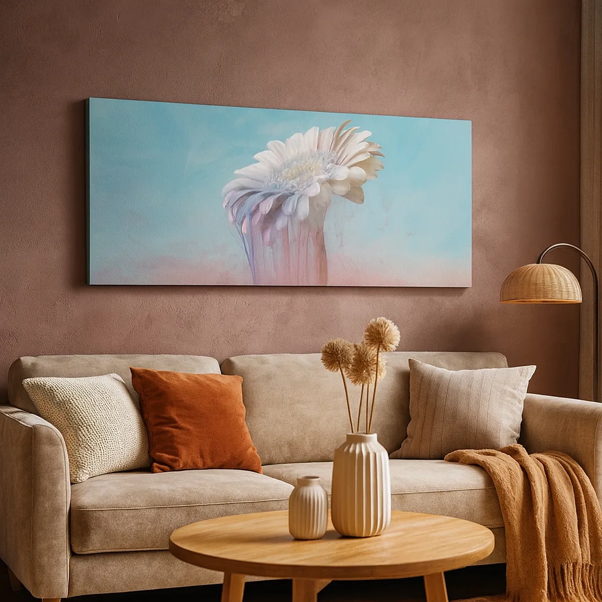 Canvastavla - Bild på duk - Blommornas undervärld - 30x30 cm