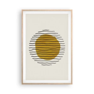 Affisch i ram av ljusek - Abstraktion som darrar av glöd - 61x91 cm