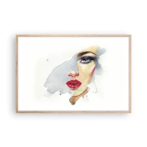 Affisch i ram av ljusek - Reflektion i vattendroppe - 91x61 cm