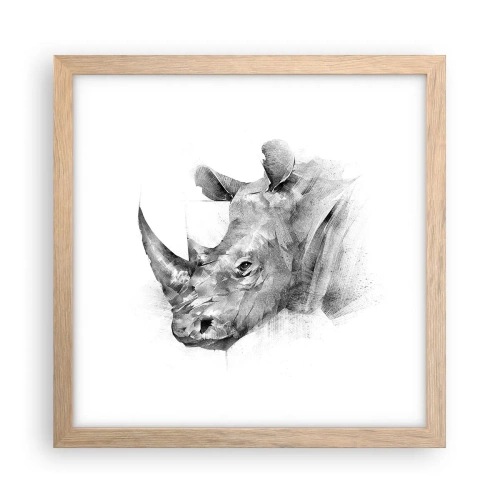 Affisch i ram av ljusek - Afrikansk porträtt - 30x30 cm