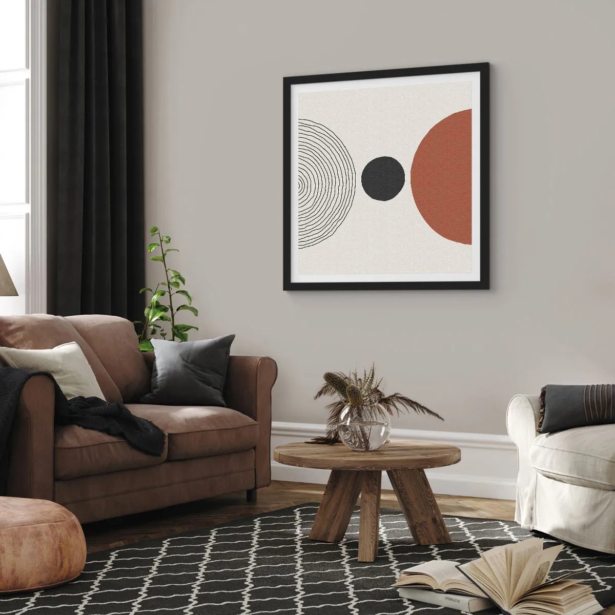 Affisch i svart ram - I fokus - 60x60 cm
