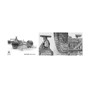 Provbit av fototapet Premium Canvas - Perfekt konstruktion - hastighetens idé - 3D, Racerbil, Grafik - 100x30 cm