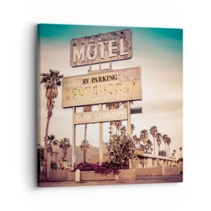 Canvastavla - Bild på duk - Här står tiden stilla - 30x30 cm