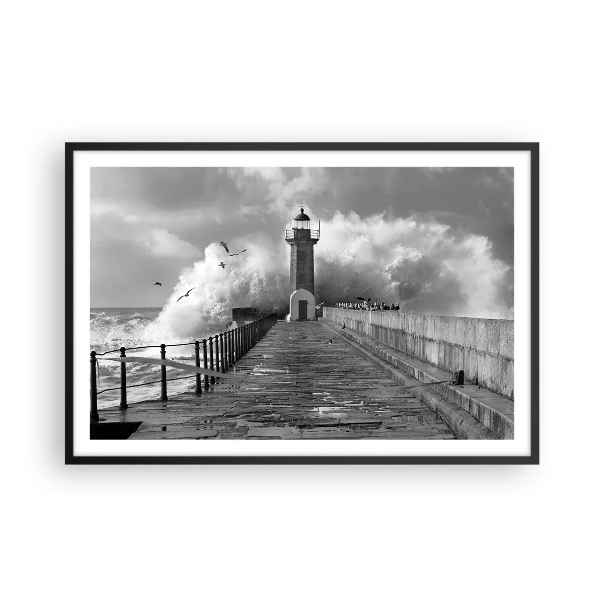 Affisch i svart ram - Orädd - 91x61 cm