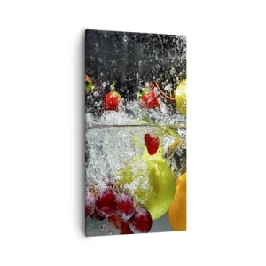 Canvastavla - Bild på duk - Uppfriskande frukt - 55x100 cm