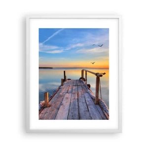 Affisch i vit ram - Gå mot solen - 40x50 cm