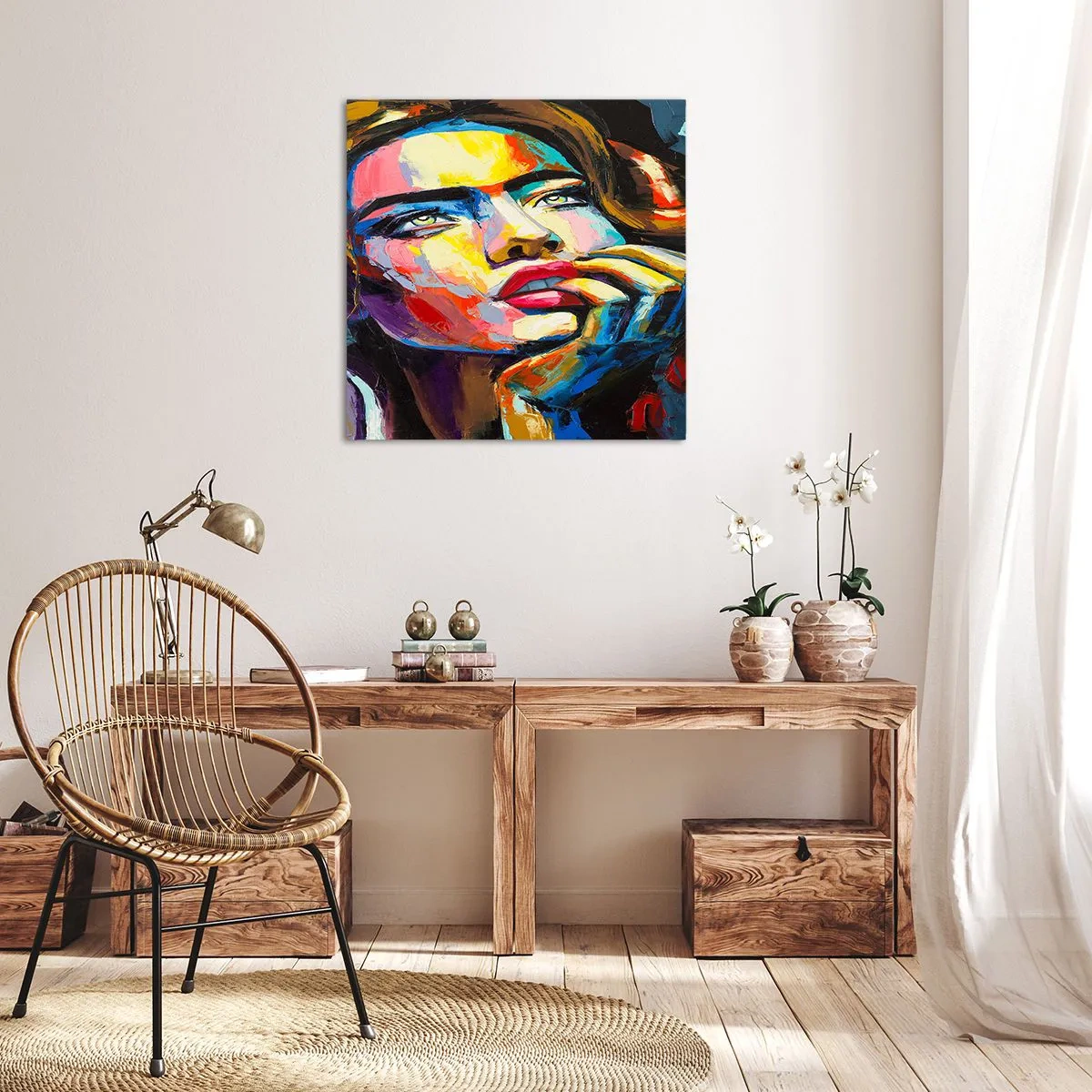 Canvastavla - Bild på duk - Drömmar seglar i himlen som fåglar - 40x40 cm