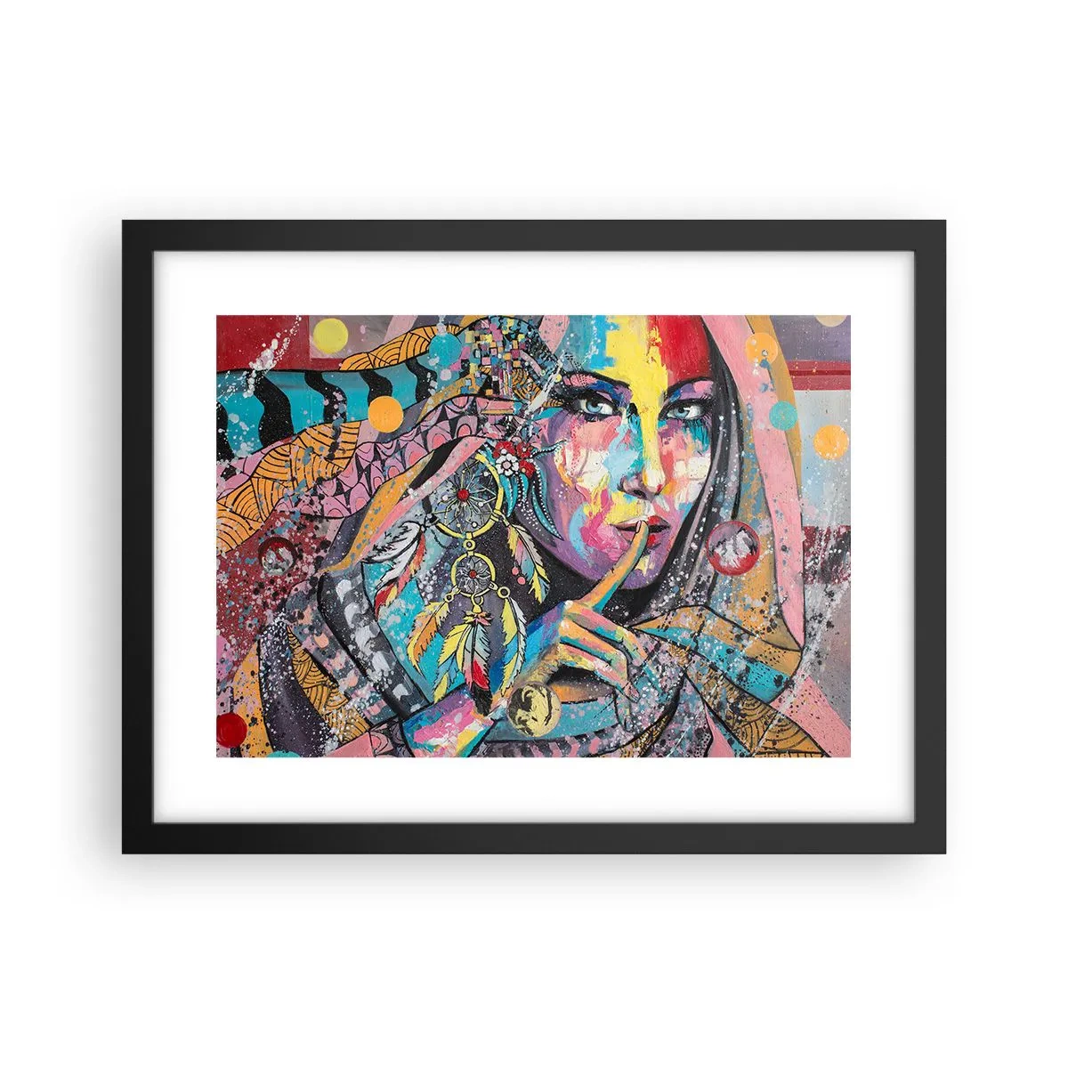 Affisch i svart ram - Var tyst tills du förstår - 40x30 cm