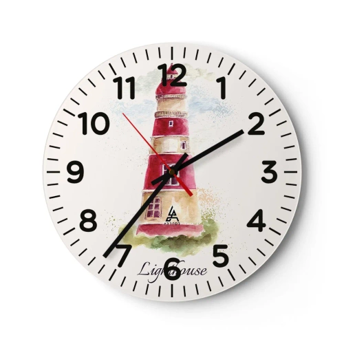 Väggklocka - Klocka på glas - Det är alltid något väder - 30x30 cm