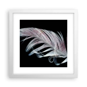 Affisch i vit ram - Tänk på smekning - 30x30 cm