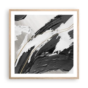 Affisch i ram av ljusek - Storslagen abstraktion - 60x60 cm