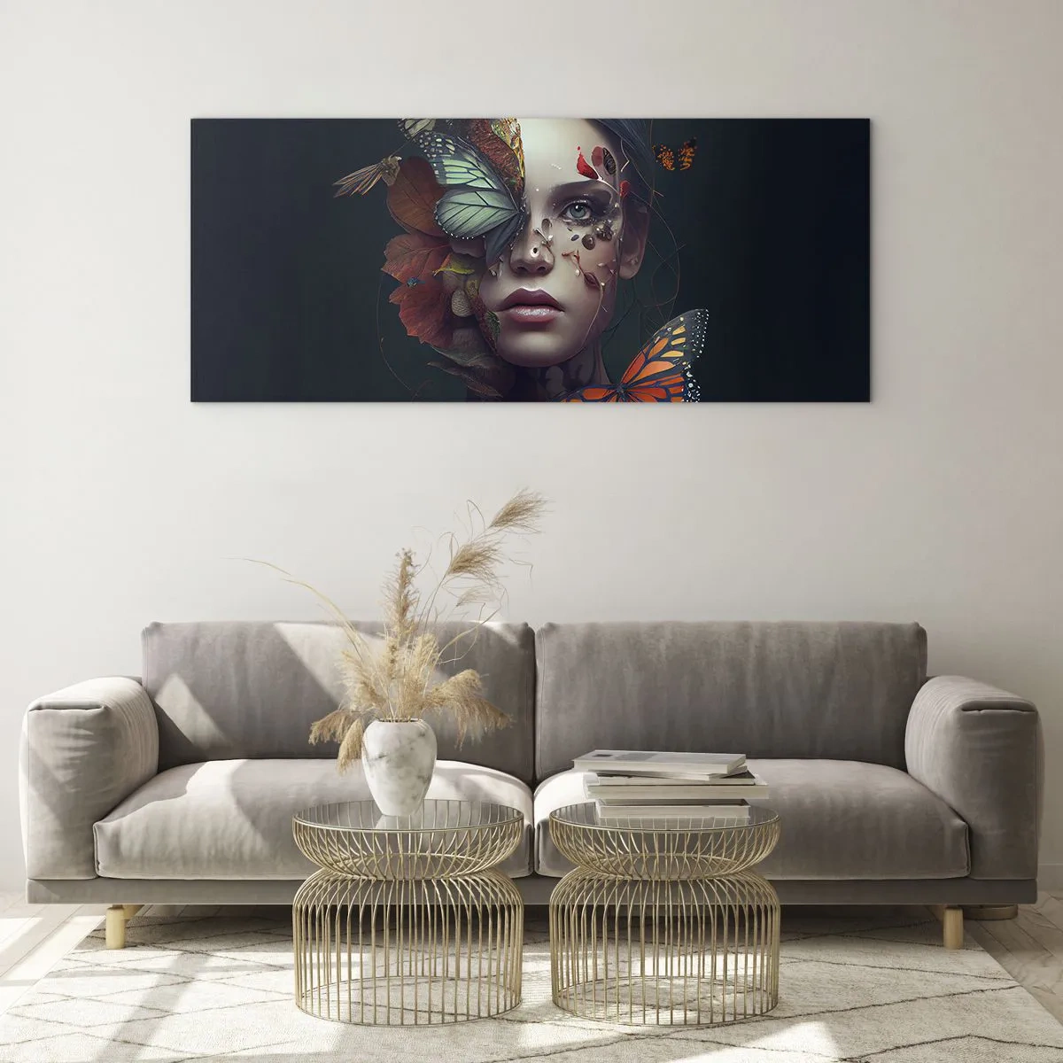 Glastavla - Bild på glas - En underbar metamorfos - 100x40 cm