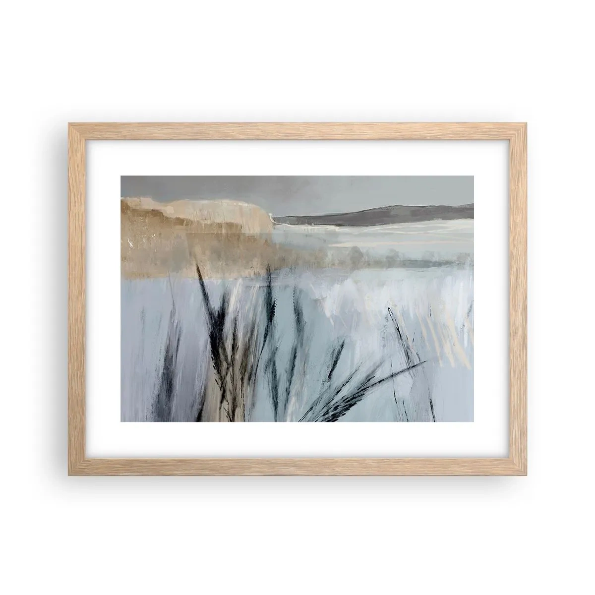 Affisch i ram av ljusek - Vinterfält - 40x30 cm