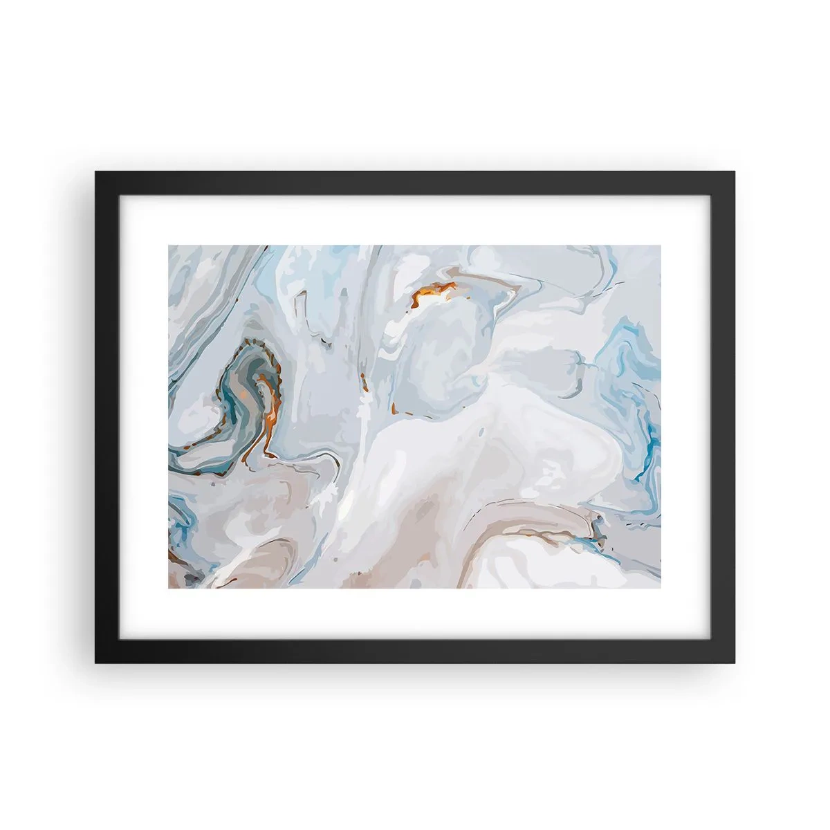 Affisch i svart ram - Utbuktande vithet - 40x30 cm