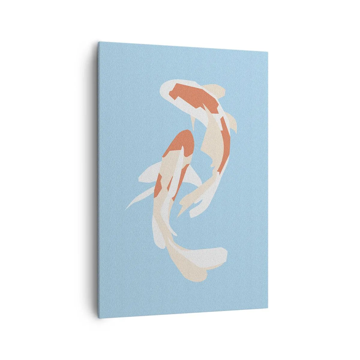 Canvastavla - Bild på duk - Spontan synkroniserad simning - 70x100 cm