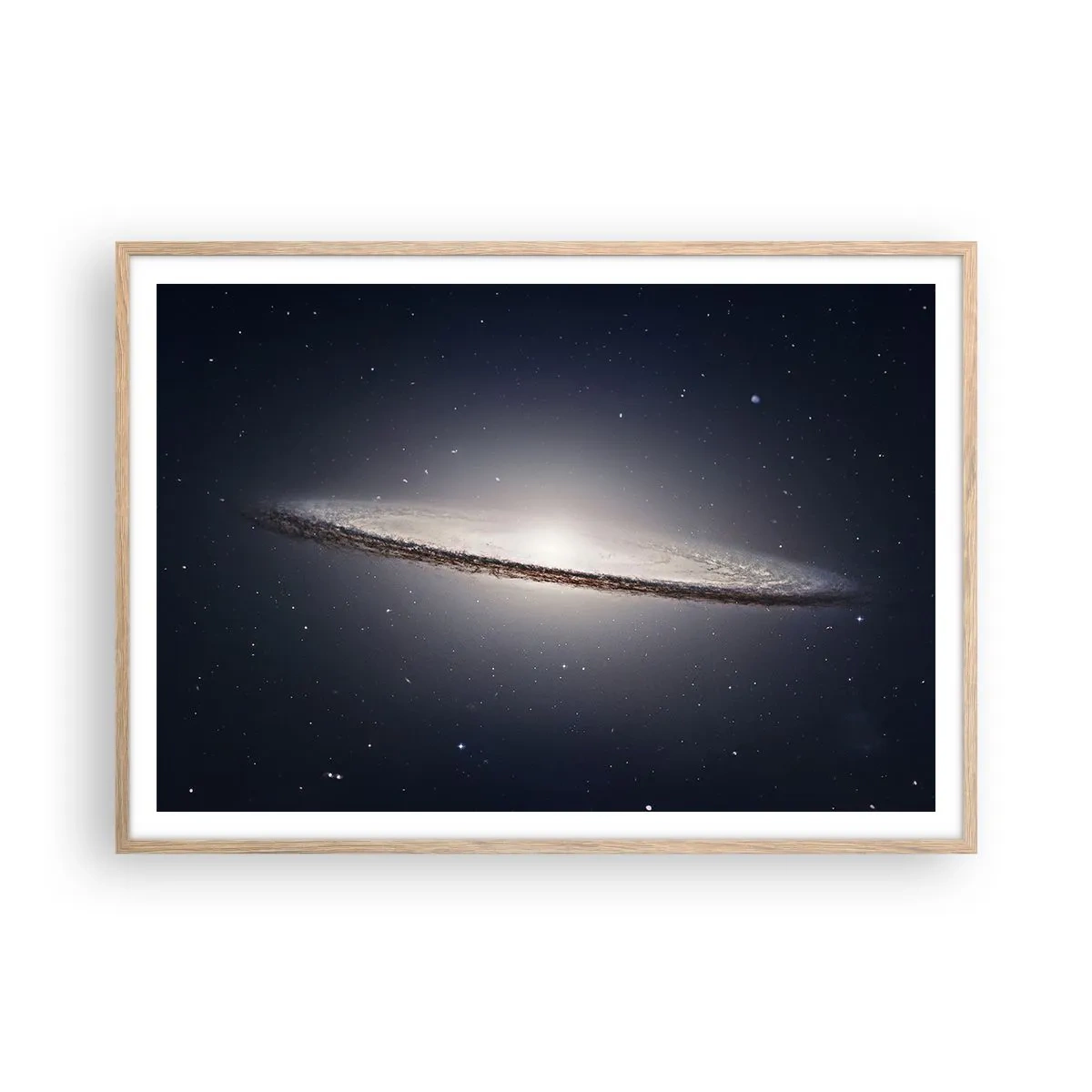 Affisch i ram av ljusek - En gång i en galax långt, långt borta.... - 100x70 cm