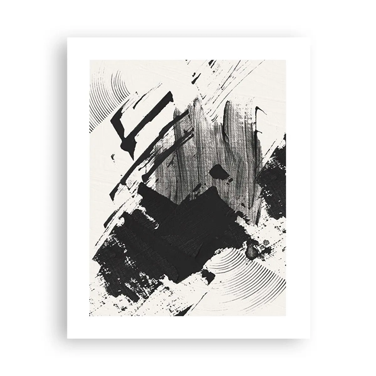 Affisch - Abstraktion - uttrycket av svart - 40x50 cm