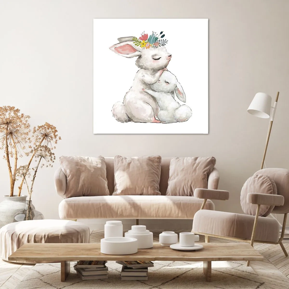 Canvastavla - Bild på duk - Alltid bäst hos mamma - 50x50 cm