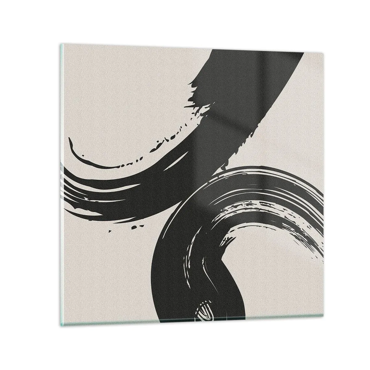 Glastavla - Bild på glas - Svepande och cirkulärt - 50x50 cm
