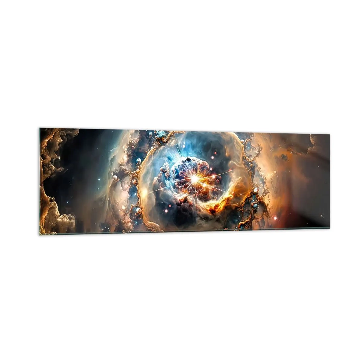 Glastavla - Bild på glas - Början - 160x50 cm