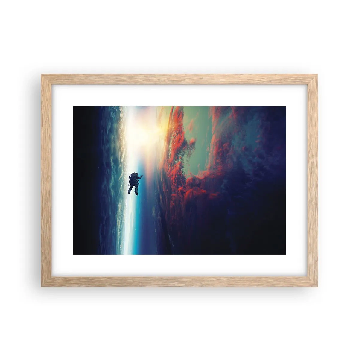 Affisch i ram av ljusek - Stå emot universumet - 40x30 cm