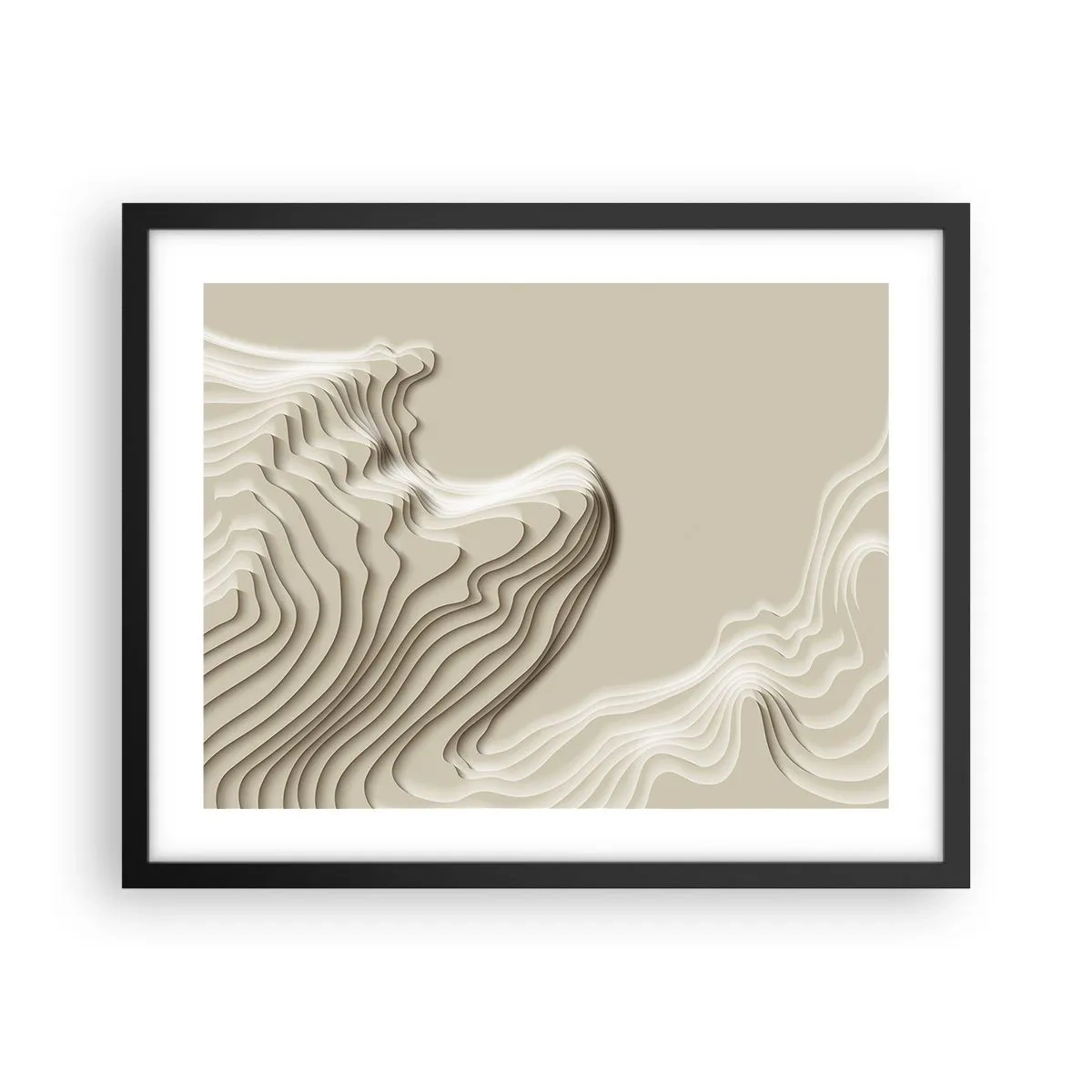 Affisch i svart ram - Konstens topografi - 50x40 cm