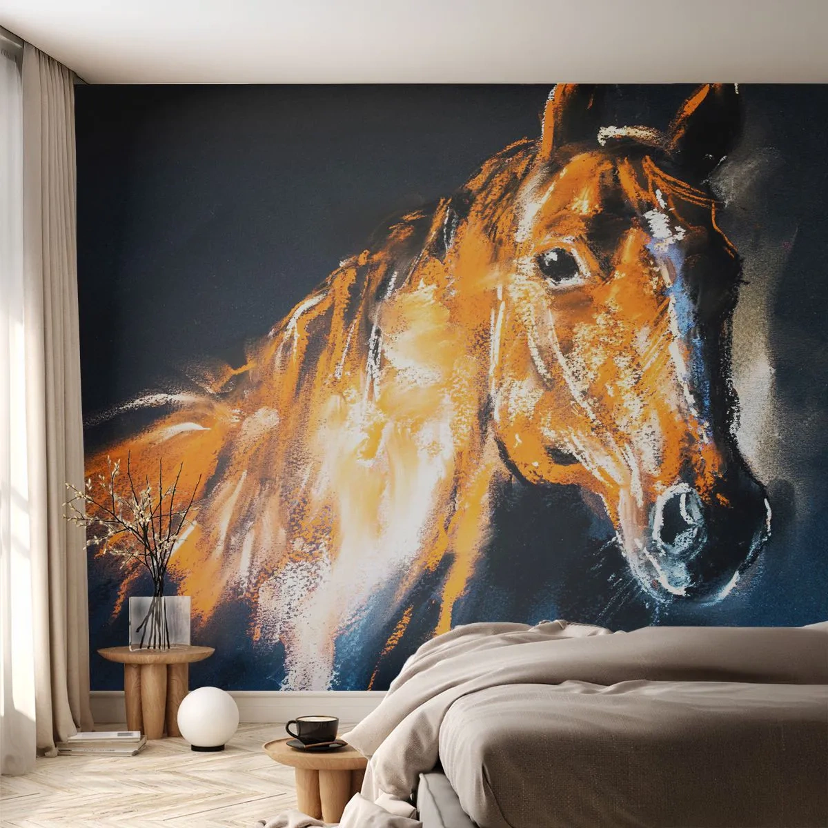 Självhäftande Fototapet Deluxe Sticker - Rider du med mig? - Djur, Häst, märr - 250x175 cm