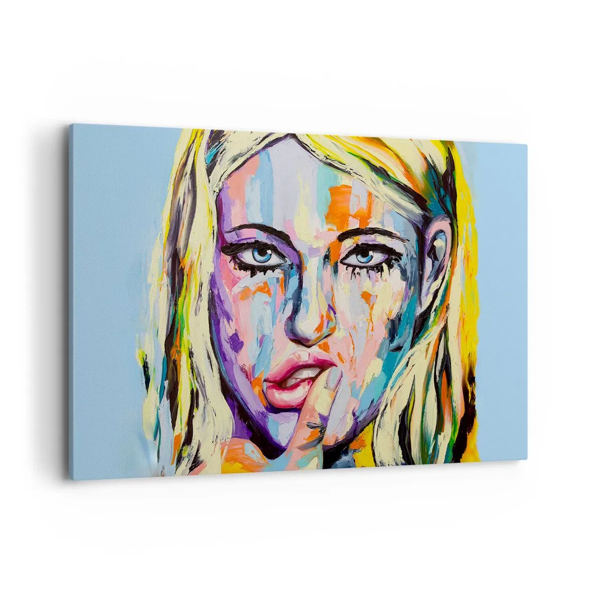 Canvastavla - Bild på duk - Titta henne rakt in i ögonen - 120x80 cm