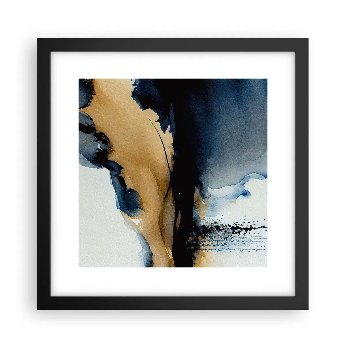 Affisch i svart ram - Bakom ridån - 30x30 cm