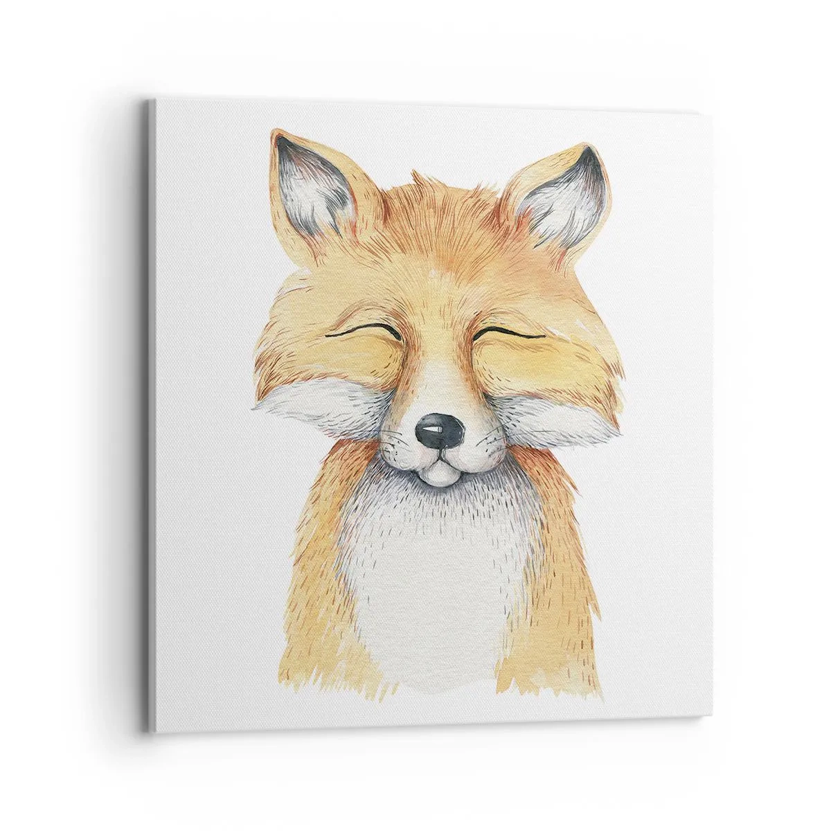 Canvastavla - Bild på duk - Rävens humör - 70x70 cm