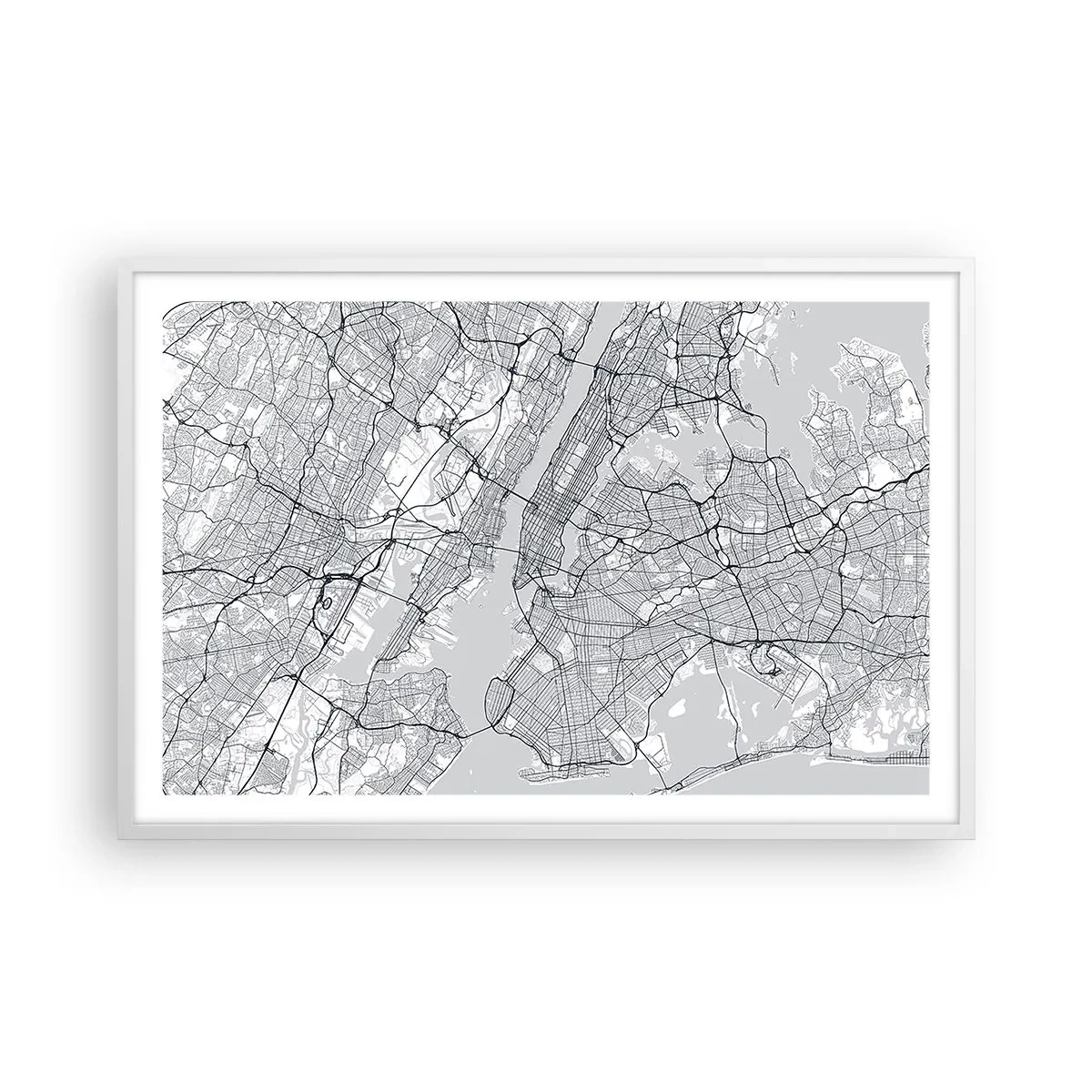 Affisch i vit ram - Metropolens anatomi - 91x61 cm