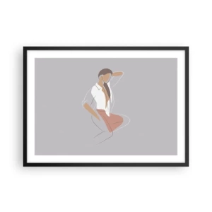 Affisch i svart ram - Charmens kontur - 70x50 cm