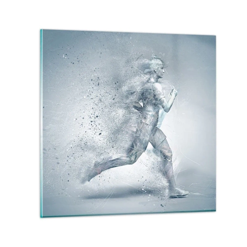 Glastavla - Bild på glas - Kristallren energi - 30x30 cm