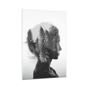 Glastavla - Bild på glas - Furuskogens härskarinna - 50x70 cm